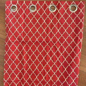 Curtains Two Panels Orange and Cream Design 50x84 inches each